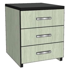 Contempo Desk Pedestal w/3 Equal Drawers