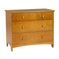 Shaker 3 Drawer Chest w/2 Equal Size Drawers & Smaller Top Drawer, 30"W