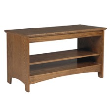 Shaker Media Stand w/2 Fixed Shelves, 42"W