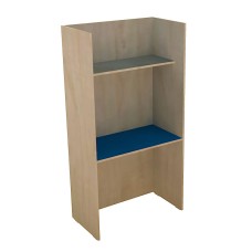 Study Shield Enclosed Work Station, Maple