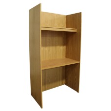 Study Shield Enclosed Work Station, Oak