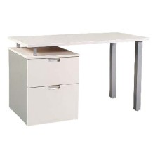 Urban Pedestal Desk with Metal Open Leg End, 1 Box Drawer & 1 File Drawer, 42"W