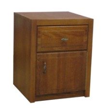 Woodcrest Nightstand w/Top Drawer & Compartment Door