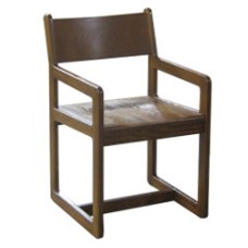 Brycen Arm Chair w/Wood Seat & Back