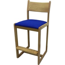 Brycen Bar Stool w/Upholstered Seat & Wood Back