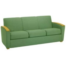 Belair Sofa w/Wood Arm Caps