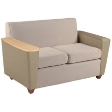 Elle Settee w/One Fixed Tablet Arm